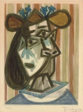Pablo Picasso Painting - Cabeza cubista de 1928 Pablo Picasso